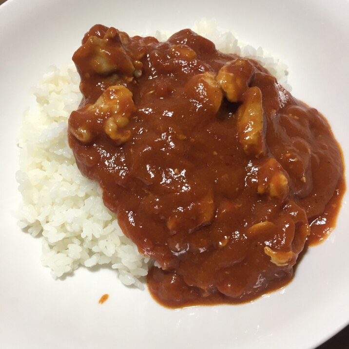 レンジでトマトチキンカレー